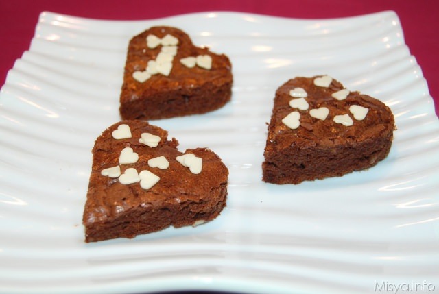 brownies a cuore per san valentino
