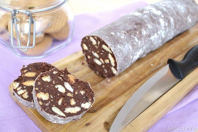 Salame di cioccolato senza uova