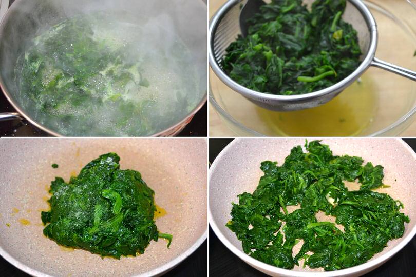 1 cuocere spinaci