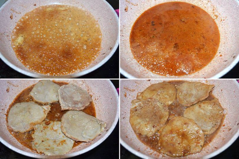 4 rimettere fettine in padella