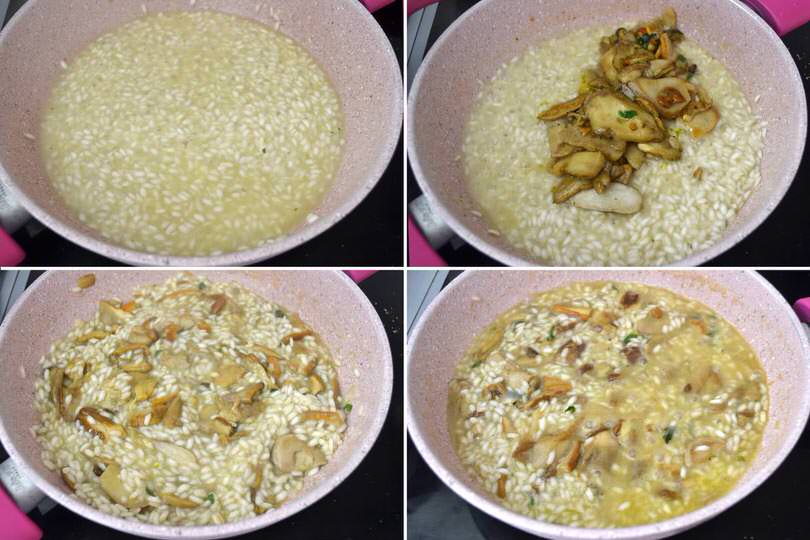 4 aggiungere porcini