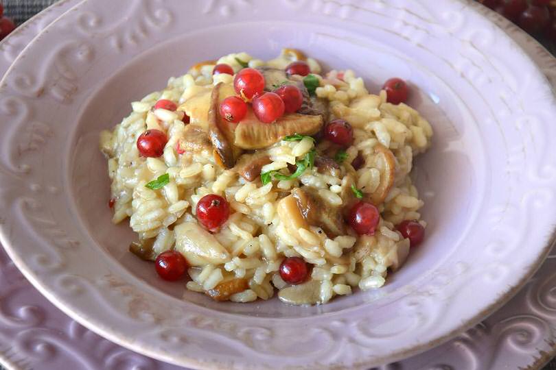 Risotto funghi porcini e ribes