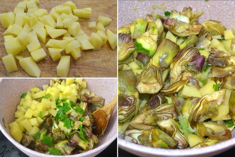 3 aggiungere patate