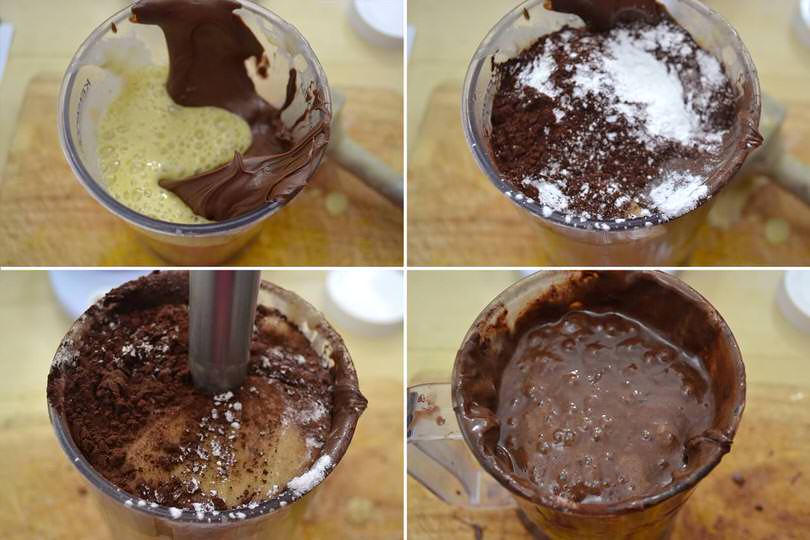 3 aggiungere nutella e cacao