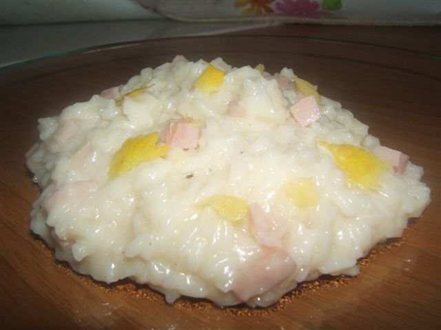 Risotto prosciutto e limone