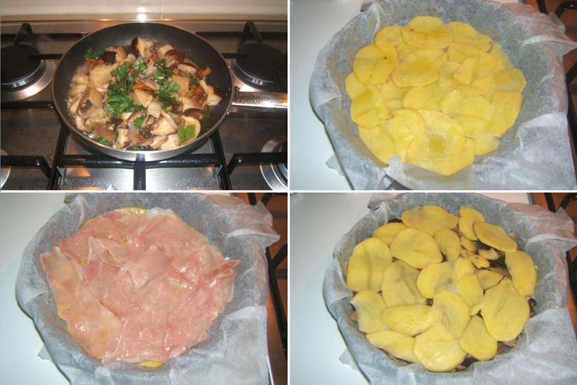 1 sistemare funghi e patate