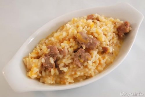 Risotto zucca e salsiccia