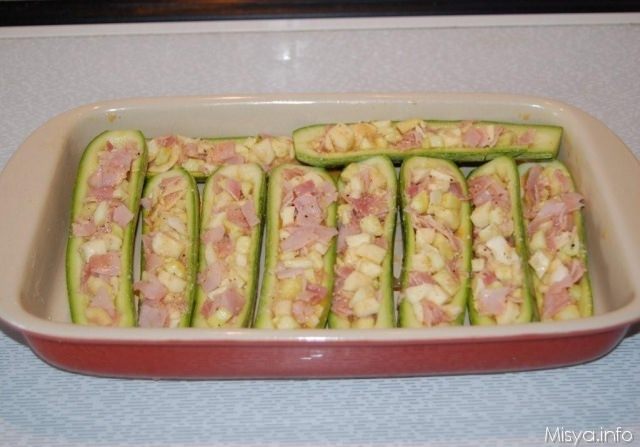 zucchine cotto e mozzarella