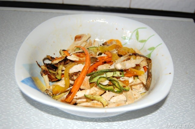 insalata di pollo con verdure