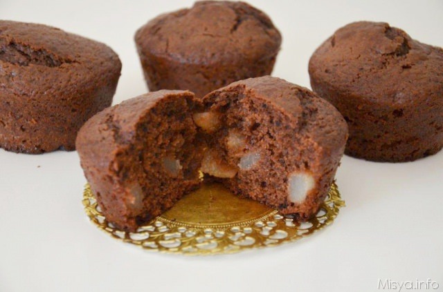 deformation Frisør pris Muffin cacao e pere - Ricetta di Misya