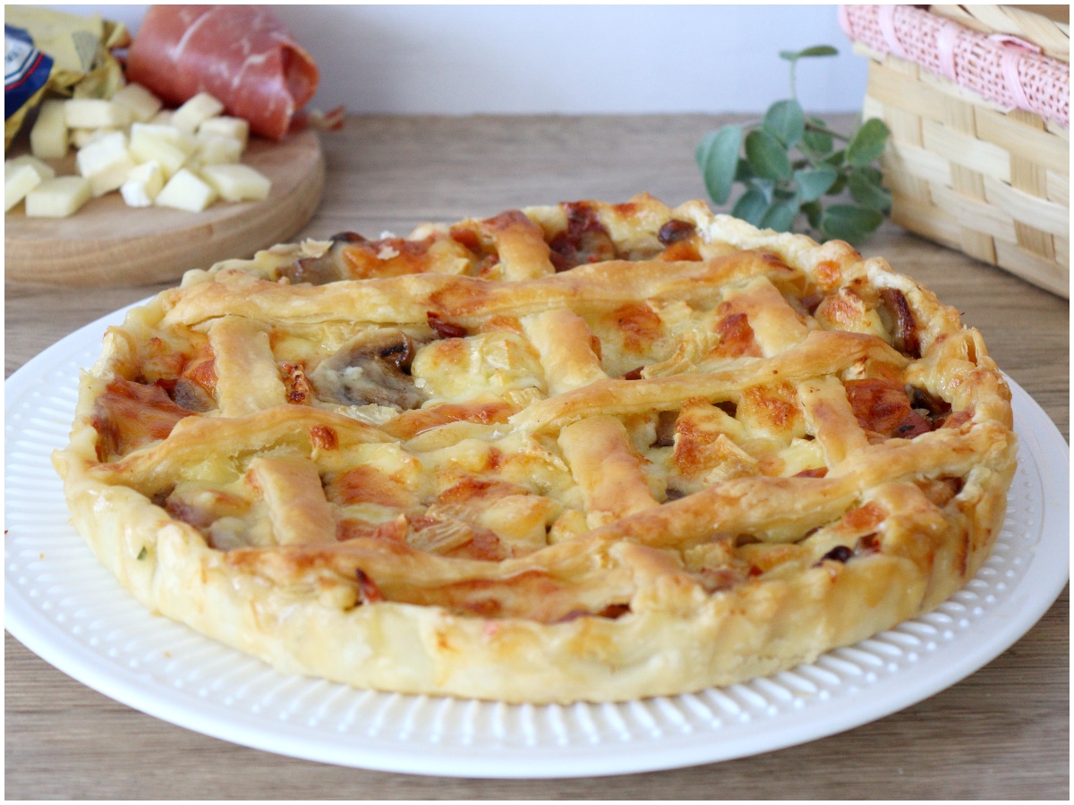 Torta salata ai funghi