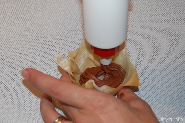 cestini con mousse cioccolato