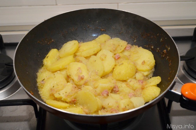 patate alla birra con pancetta