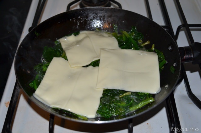 spinaci e sottiletta