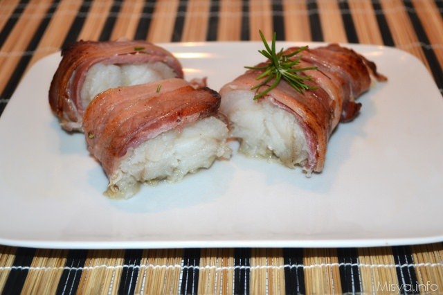 rana pescatrice alla pancetta