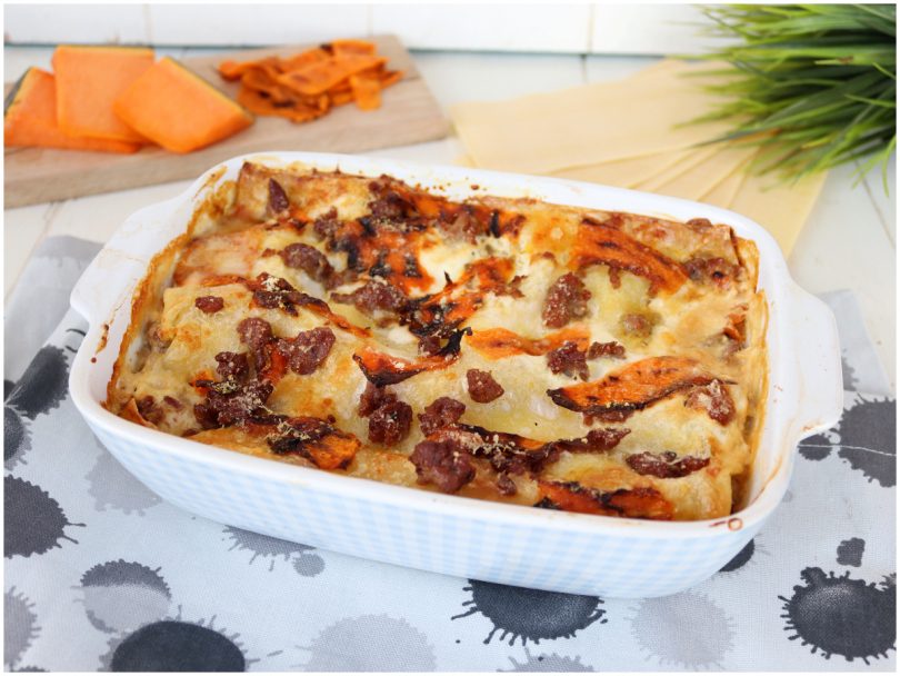 lasagne zucca e salsiccia