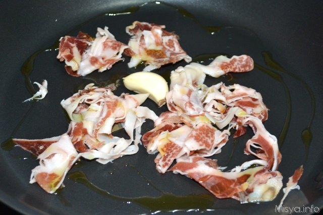 1 pancetta a rosolare
