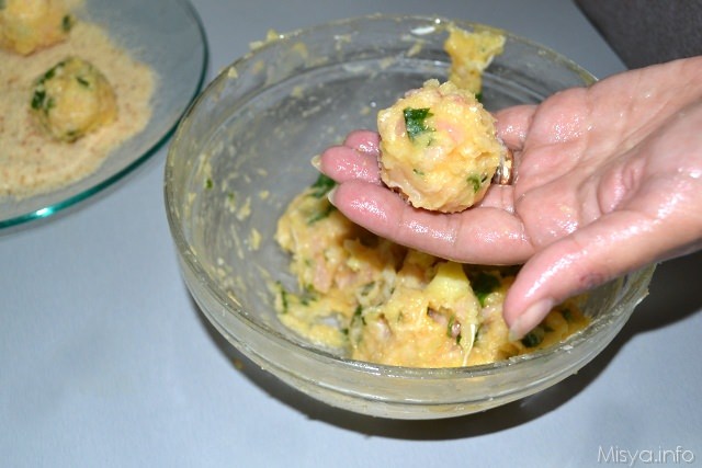 5 formare polpette di pesce