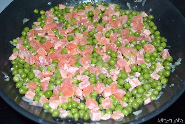 5 pasta piselli salmone