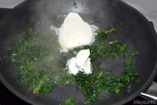 Pasta spinaci e mascarpone 4