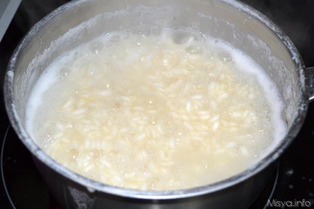 Timballo di riso con formaggi e piselli 1