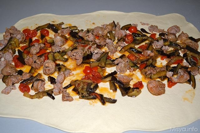 17 farcire con salsicce e melanzane