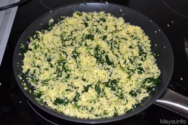 Cous cous con spinaci e pinoli 6