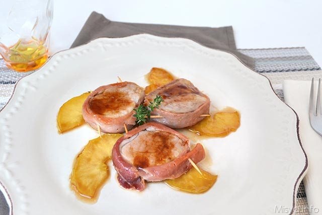 Filetto di maiale prosciutto e mele