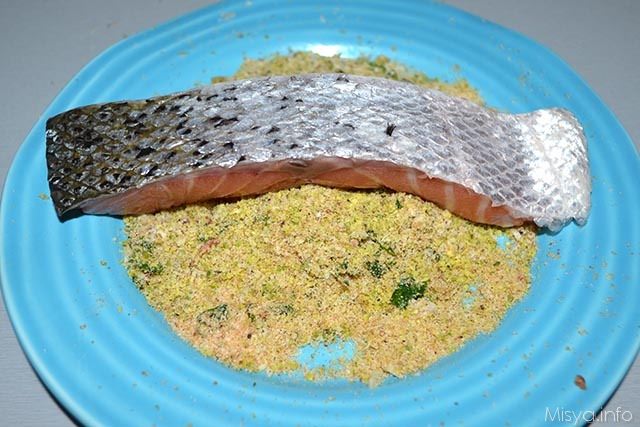 Filetto di salmone ai pistacchi 4