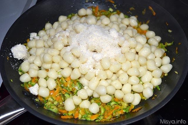 6 gnocchetti con zucchine e carote