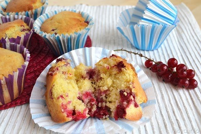 muffin al cioccolato bianco e ribes