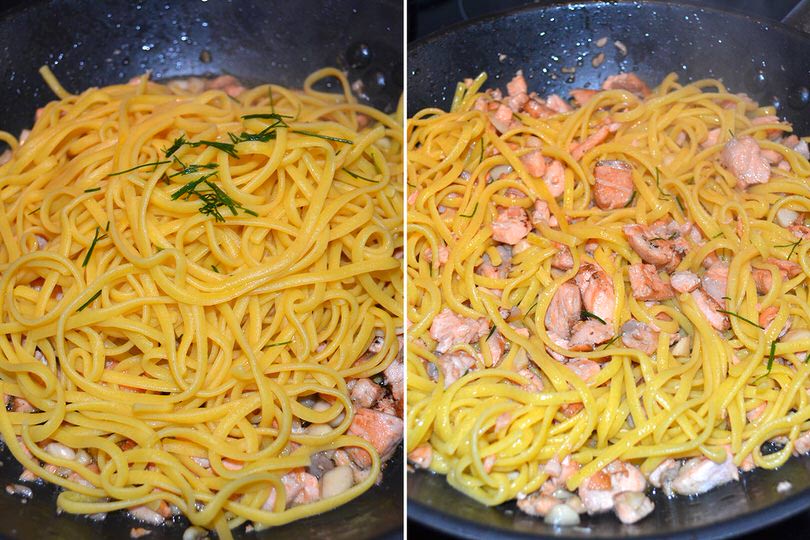 3 saltare tagliolini in padella