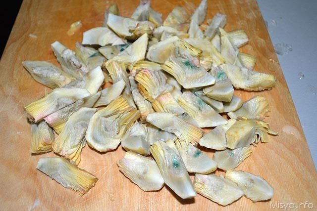 Carbonara di carciofi 2