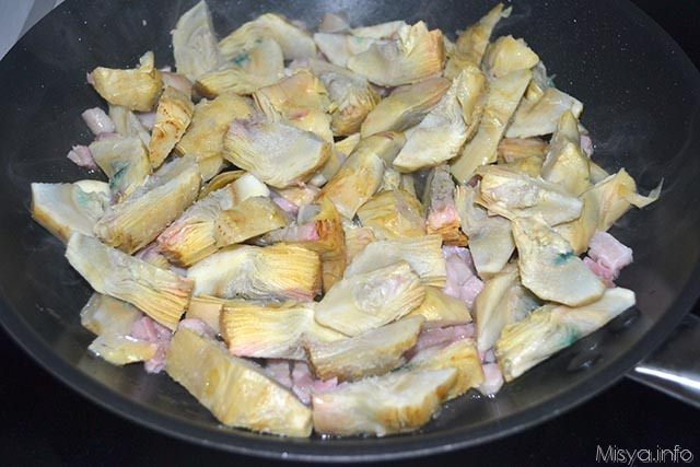 Carbonara di carciofi 3