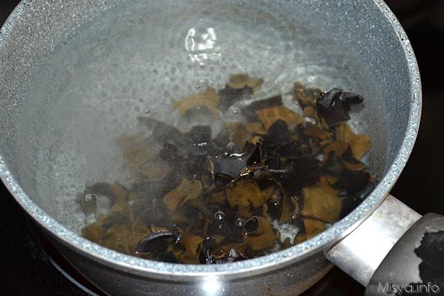 Pollo con funghi e bambu 1