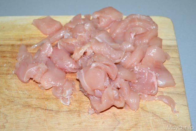 Pollo con funghi e bambu 3