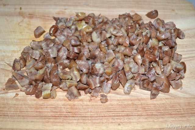 Tagliatelle con castagne e speck 3