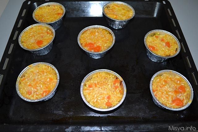 Timballini di riso con zucca e fiori di zucchina 11