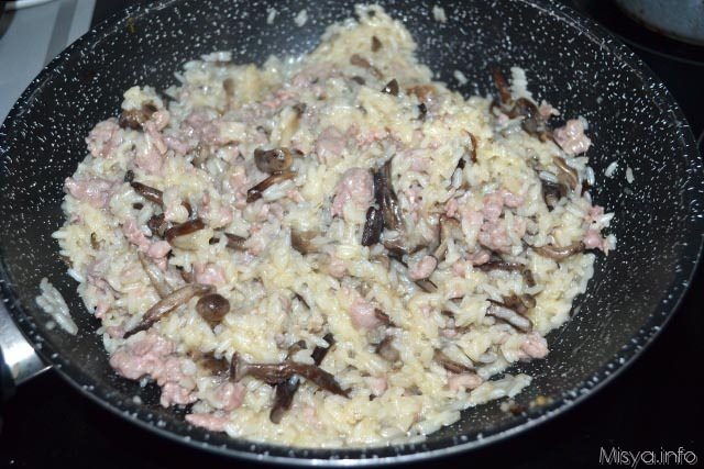 risotto salsicce pioppini 9