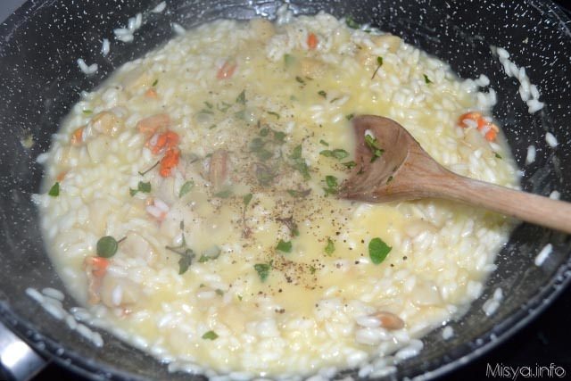 Risotto con capesante 9