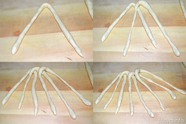 Stella di pane intrecciata 10