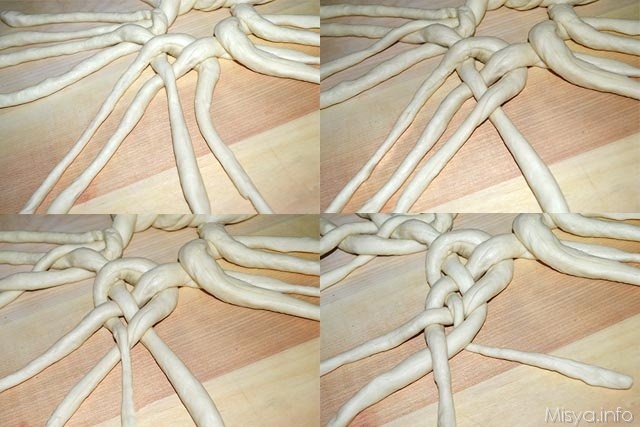 Stella di pane intrecciata 12