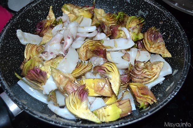 Seppie con carciofi 8