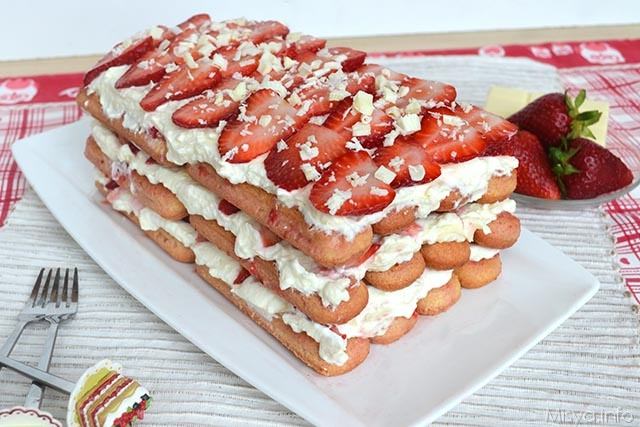 Tiramisu cioccolato bianco fragole