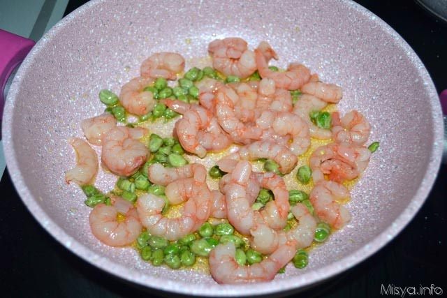 pasta con fave e gamberi 5