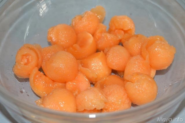 Insalata di riso prosciutto e melone 4