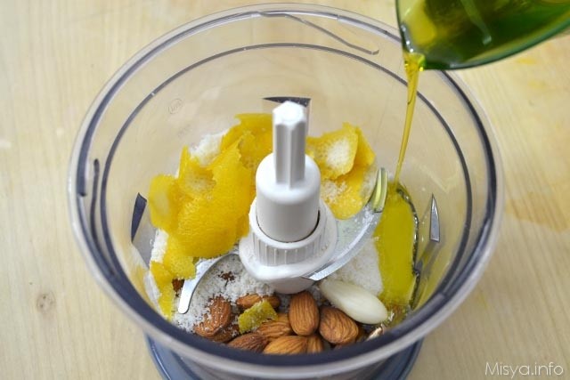 Linguine al pesto di mandorle e limoni 2