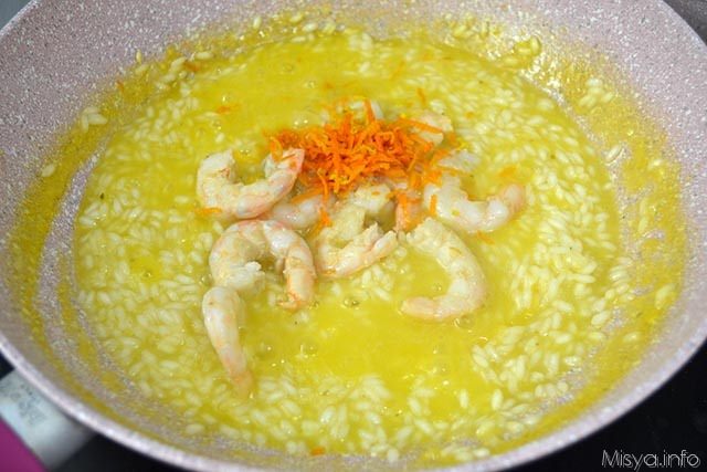Risotto agli agrumi e gamberi 8