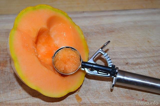 Spiedini di melone rucola e feta 2