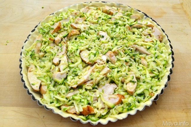Torta salata con pollo e zucchine 8
